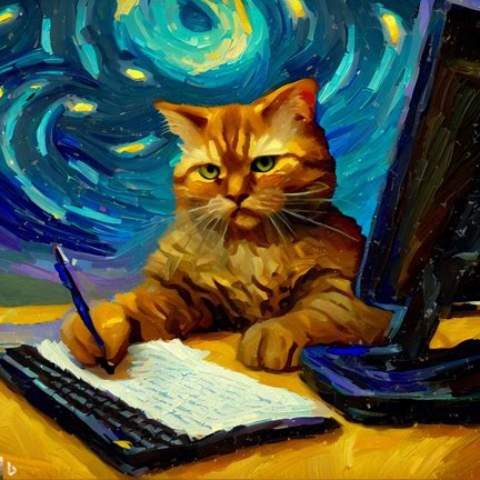 图片由ai生成，一只写作的猫